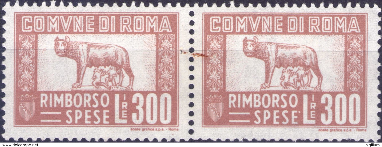 ITALIA - COMUNE DI ROMA - RIMBORSO SPESE - COPPIA NUOVA - Revenue Stamps
