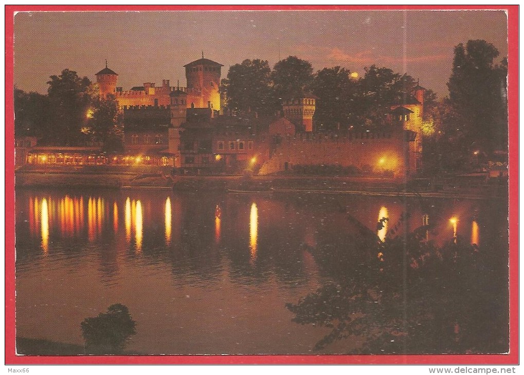 CARTOLINA NV ITALIA - TORINO -  Il Valentino Di Notte - 10 X 15 - Parks & Gärten