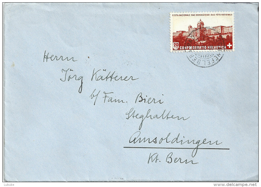 Brief  Schwefelberg Bad - Amsoldingen          1942 - Lettres & Documents