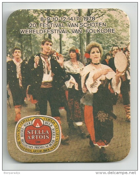 Stella Artois  - 1978  Wereldfestival Van Schoten - Sous-bocks