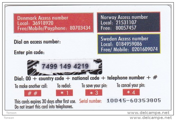 Norway,  Prepaid Card Cc, Top Com,  2  Scans.   Also Denmark And Sweden. - Norway