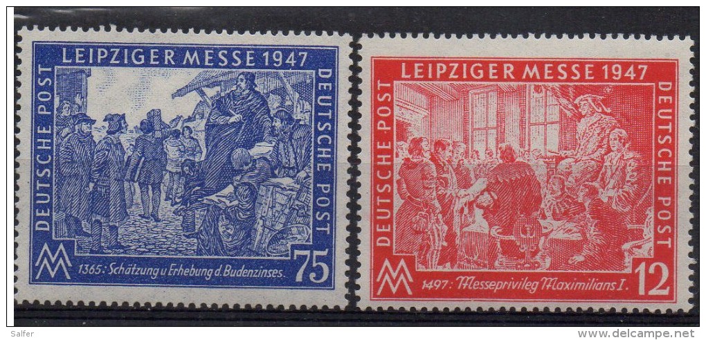 Germania 1947, Mi 941-942  Leipziger Messe  MNH - Sonstige & Ohne Zuordnung