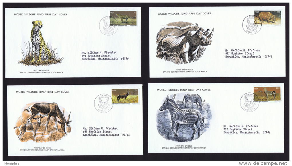 1979  Wildlife Protection Series:    WWF FDCs With Inserts - FDC