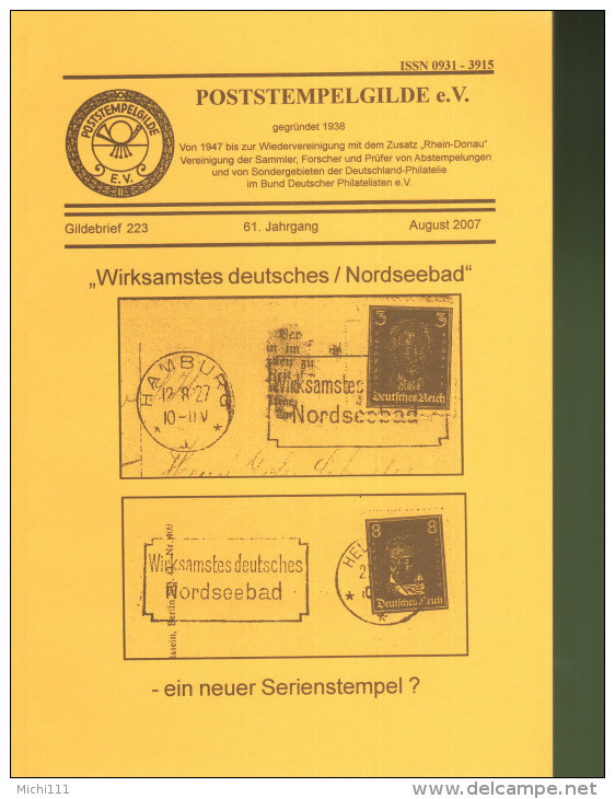 Poststempelgilde Gildebrief Band 223  Inhaltsverzeichnis Siehe Bild 2 - Stempel