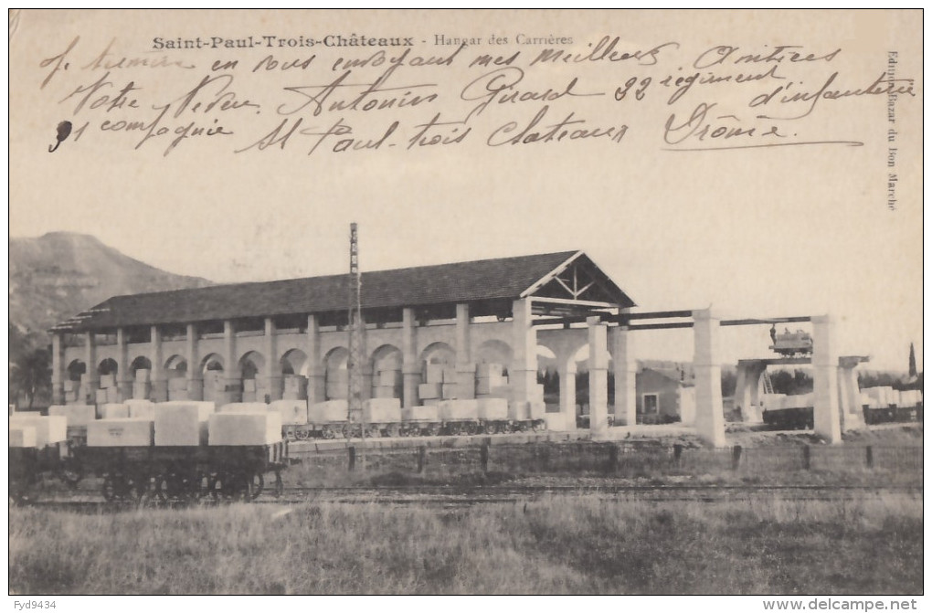 CPA - St Paul Les Trois Châteaux - Hangar Des Carrières - Autres & Non Classés