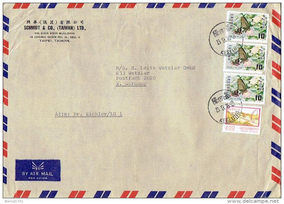 China Taiwan / Formosa - Umschlag Echt Gelaufen / Cover Used (t496) - Briefe U. Dokumente