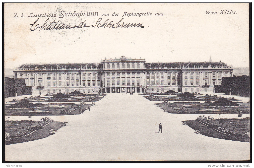 CPA - (Autriche) Wien - Lustschloss Schonbrunn Von Der Neptungrotte Aus. - Château De Schönbrunn