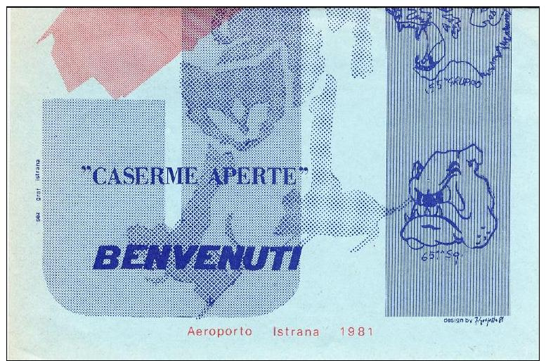 1981-Italia Depliant Benvenuti ""caserme Aperte"" Aeroporto Istrana 1981 - Airmail