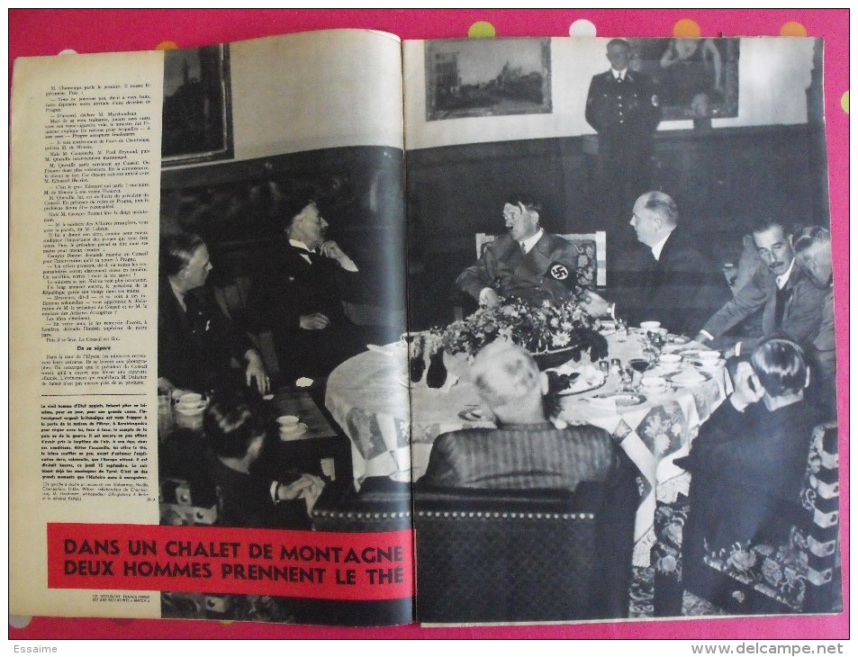 4 revues Match 1938. juste avant la seconde guerre mondiale. paquebot facteur cheval salon auto ford juifs pogrom ciano
