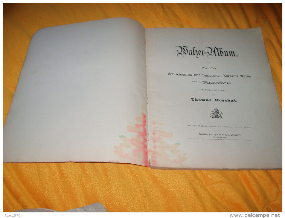 ANCIENNE PARTITION THOMAS KOSCHAT MAKER-ALBUM DATE ?. / PIANO / LEIPZIG, VERLAG VON F.E.C. LEUCKART / 70 PAGES. - Autres & Non Classés