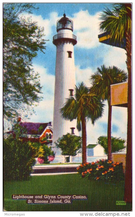 Lighthouse And Glynn County Casino, St. Simons Island, Ga. - Autres & Non Classés