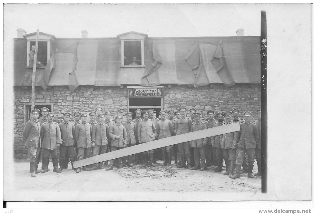 Caserne Allemande Du R.I.R 38 Casernement De Campagne Groupe De Soldats 1carte Photo 1914-1918 14-18 Ww1 WwI Wk - War, Military