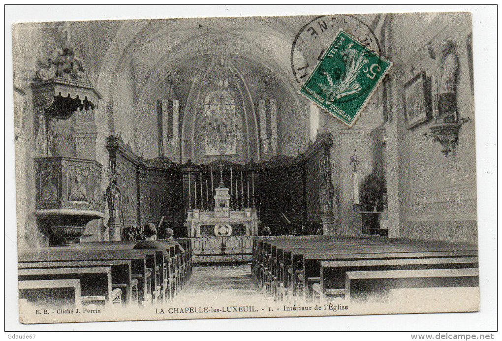 LA CHAPELLE LES LUXEUIL (70) - INTERIEUR DE L'EGLISE - Autres & Non Classés