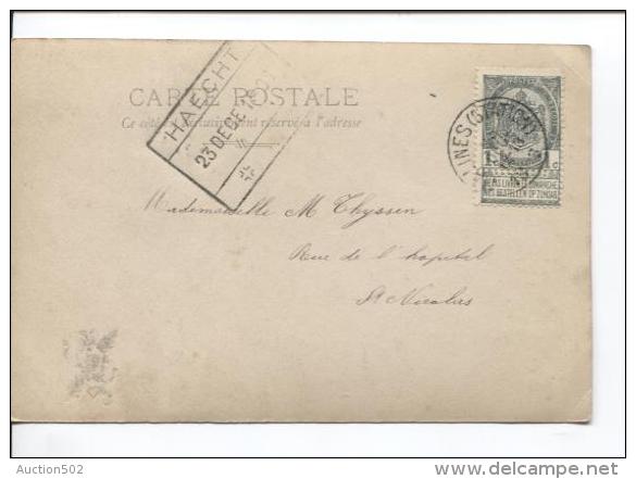 TP 53 S/CP C.Malines(Station) En 1903+c.CF Haecht(Haacht) Qui Sert De Griffe 23/12/1903 PR881 - Linear Postmarks