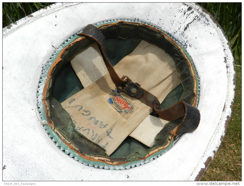 BEL ANCIEN CASQUE POMPIER BELGIQUE 1950  à Voir ............. - Pompiers