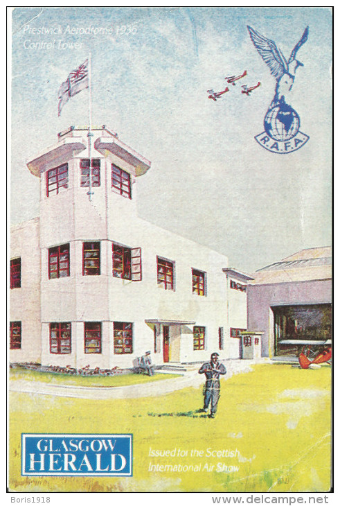 Glasgow Prestwick Aerodrome 1936 Control Tower Glasgow Herald Scottish International Air Show Royal Air Force Auxiliary - Aerodrome