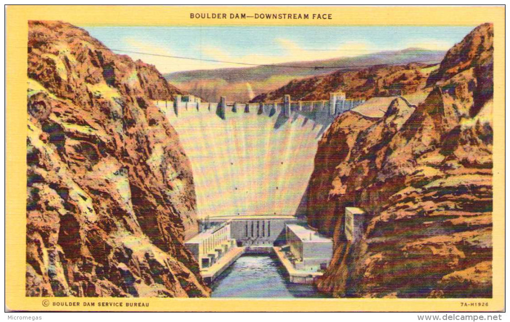 Boulder Dam - Downstream Face, Nevada - Autres & Non Classés