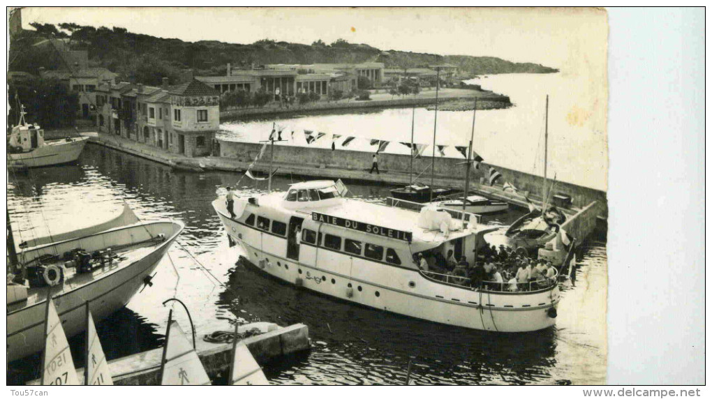 ILE DE BANDOR - BANDOL - VAR  (83) -  PEU COURANTE CPSM ANIMEE DE 1963. - Bandol