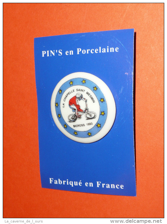 Rare Pin's En Porcelaine émaillée France, La Chapelle Saint-Mesmin, Bicross 1993 Cyclisme Vélo - Radsport