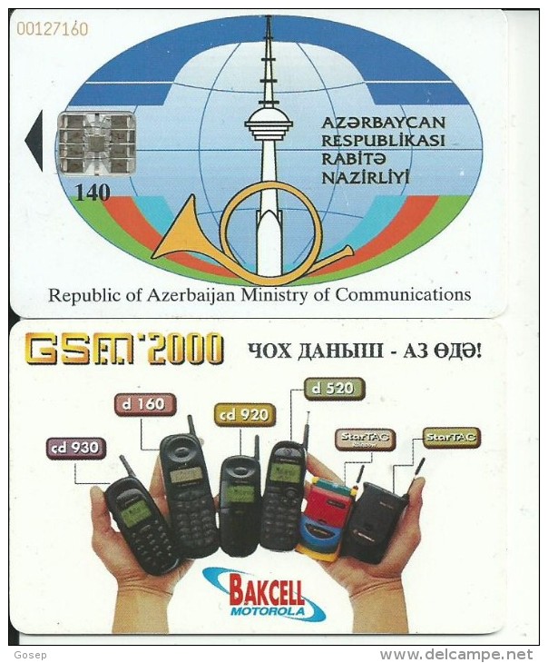 Azerbaijan-republic Os Azerbaijan Ministry Of Communications-140units-used+1 Card Prepad Free - Aserbaidschan