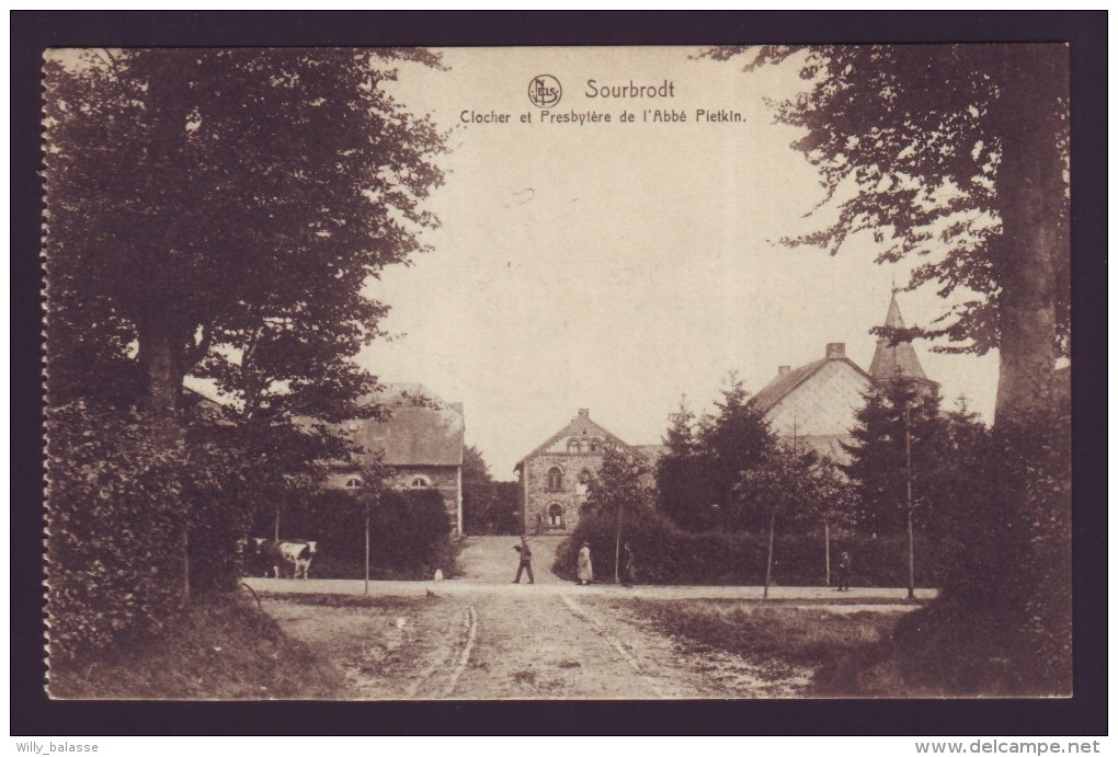 CPA Belgique - Liège - SOURBRODT - Clocher Et Presbytère De L'abbé Pietkin - Carte Postale // - Weismes