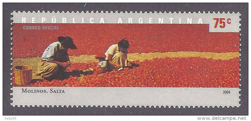 Argentina 2004 Landscapes - Molinos, Salta - Agricolture, People, Traditional Works MNH - Unused Stamps