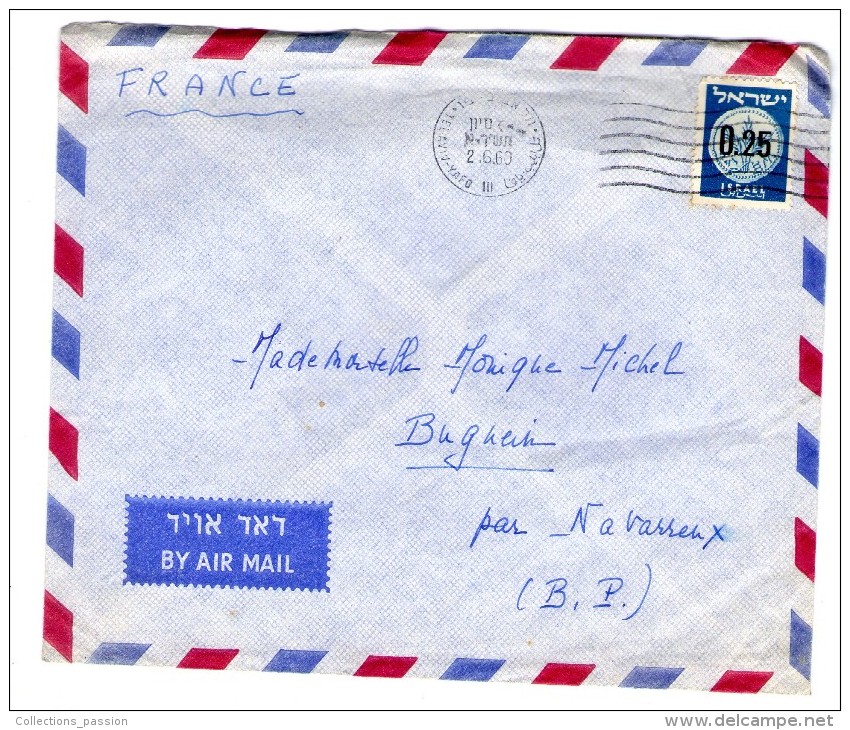 Lettre , ISRAEL , By Air Mail , Tel Aviv-Yafo , 1960 - Storia Postale