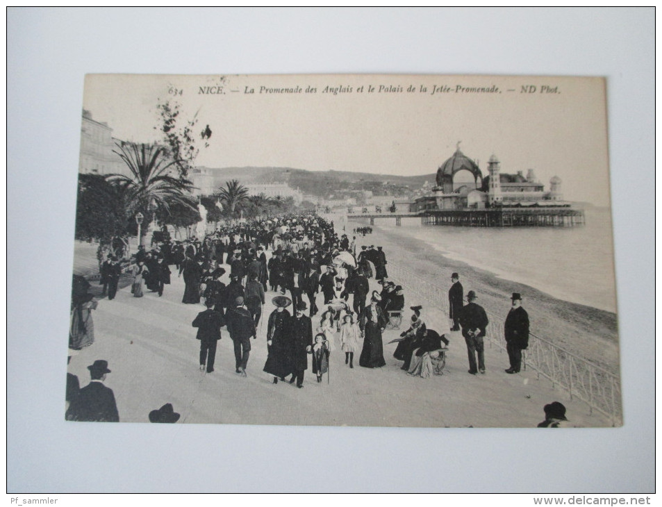 AK 1910 Nice - La Prommenade Des Anglais Et Le Palais De La Jetee - Prommenade - ND Phot. Stempel: Trieste - Monumentos, Edificios