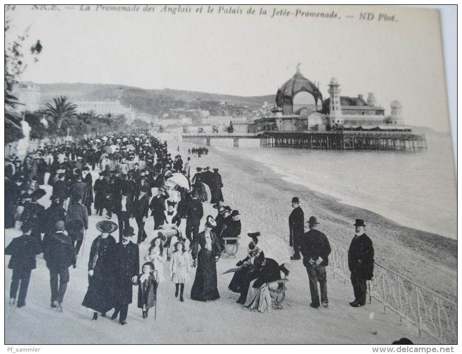 AK 1910 Nice - La Prommenade Des Anglais Et Le Palais De La Jetee - Prommenade - ND Phot. Stempel: Trieste - Monumenten, Gebouwen