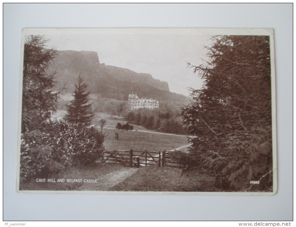 US Army Soldier. Cave 1944 Hill And Belfast Castle. US Sgt. A.P.O. US Army Postal Service. Passed By Army Examiner - Antrim