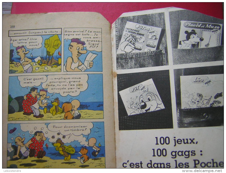 BD  PETIT FORMAT   PIF POCHE    EDITIONS VAILLANT 1977  COMIQUE   NUMERO SPECIAL HORS SERIE  PIF PART EN VACANCES