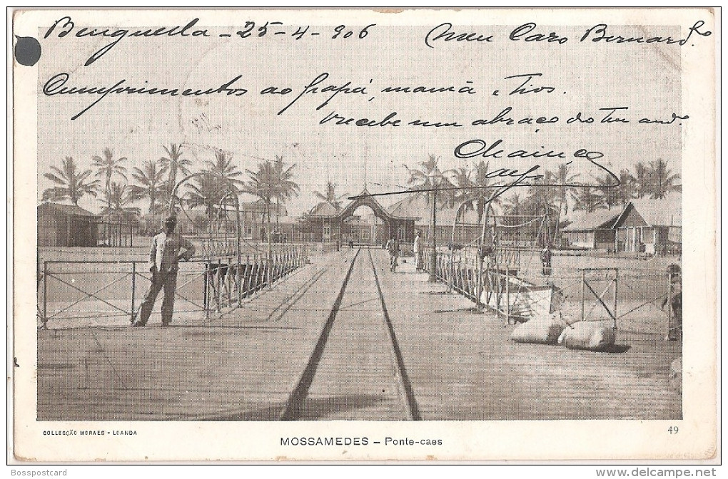 Moçamedes - Ponte - Caes. Namibe. Angola. Caminho De Ferro (postal C/ Furo) - Angola