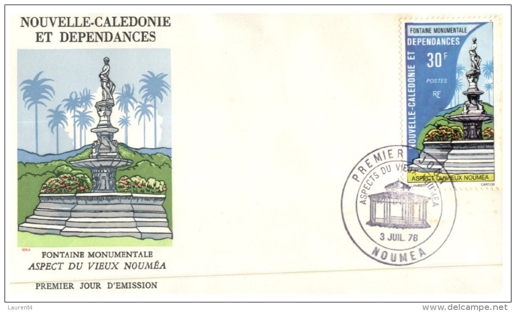 (110) New Caledonia FDC Cover - 1977 - Nouméa Fountain - FDC