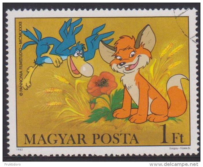 Hungary Mi 3580 Cartoons - Fox And Bird - Wheat - Poppy - 1982 - Gebruikt