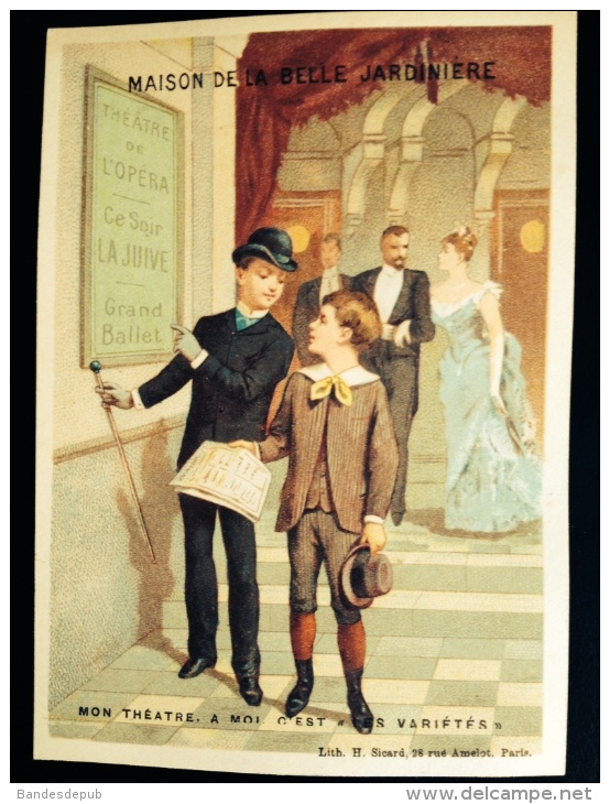 Paris Maison De La Belle Jardinière JARDINIERE CHROMO SICARD CALENDRIER 1889 THÉÂTRE  Opéra JUDAÏSME LA JUIVE - Formato Piccolo : ...-1900