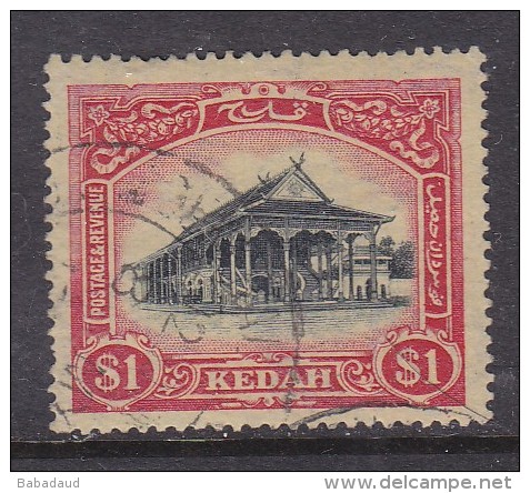 MALAYA: KEDAH: 1912, $1, Black + Red On Yellow, Used - Kedah