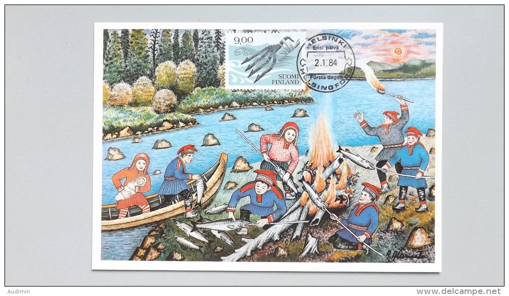 Finnland 939 Yt 903 Fa 941 Sc 640 Maximumkarte MK/CM, ESST, Vierzackiger Fischspeer (11. Jh.) - Maximum Cards & Covers