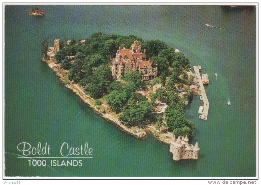 CARTOLINA - Aerial View - Boldt Castle - Heart Island - THOUSAND ISLANDS - Ontario - Canada - Viaggiata Per Les Deux ... - Thousand Islands