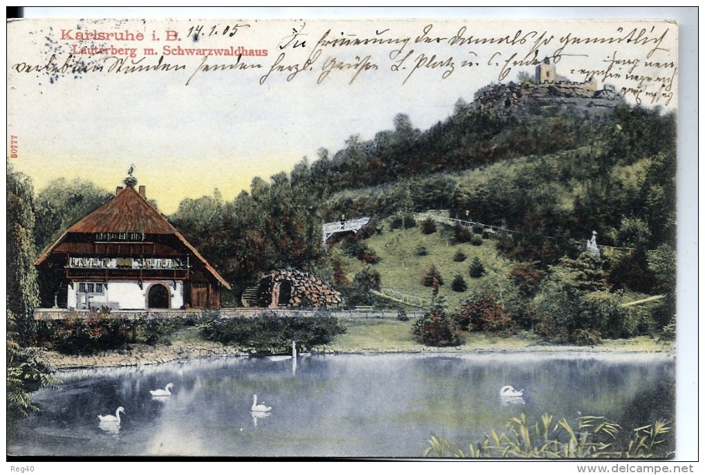 ALLEMAGNE  -  KARLSRUHE   - Lauterberg M. Schwarzwaldhaus -   PRECURSEUR   1905 - Karlsruhe