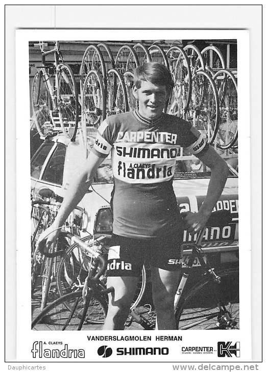 Herman VANDERSLAGMOLEN - Equipe FLANDRIA SHIMANO - Saison 1973 - 2 Scans - Radsport