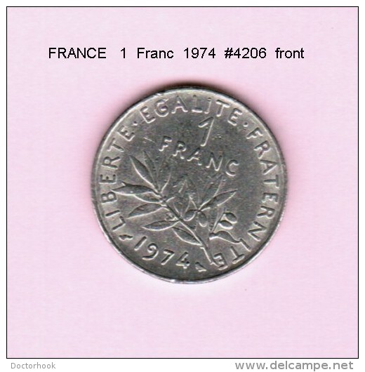 FRANCE   1  FRANC  1974  (KM # 925.1) - Other & Unclassified
