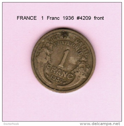 FRANCE   1  FRANC  1936  (KM # 885) - Other & Unclassified