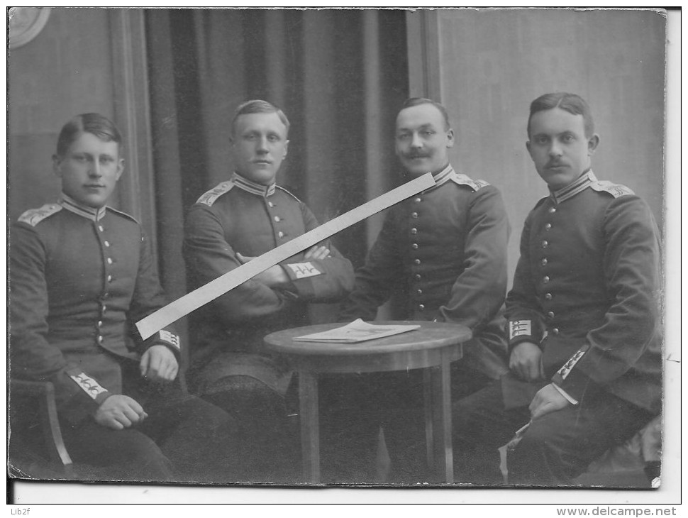 Officiers Allemands Du IR 75 Régiment Monogrammé Brême 1 Photo 1914-1918 14-18 Ww1 WwI Wk - War, Military