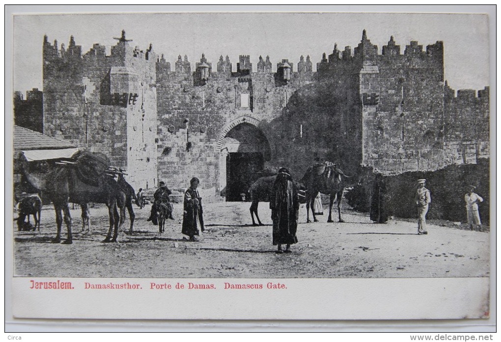 Jérusalem (Israël), Porte De Damas, Carte Postale Ancienne. - Israele