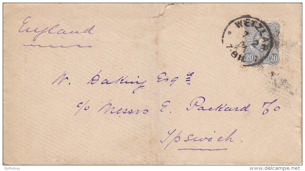 Germany Cover To Ipswich, England Franked With Scott #40 - Covers & Documents