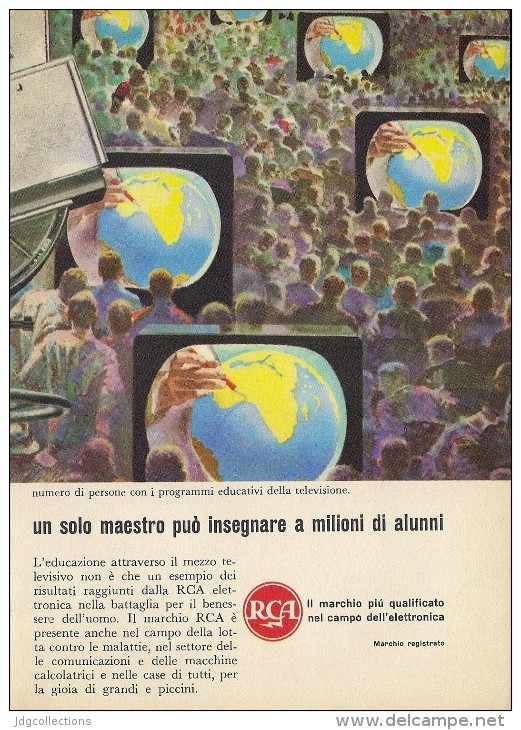 # RCA TV TELEVISION ITALY 1950s Advert Pubblicità Publicitè Reklame Publicidad Radio TV Televisione - Televisie