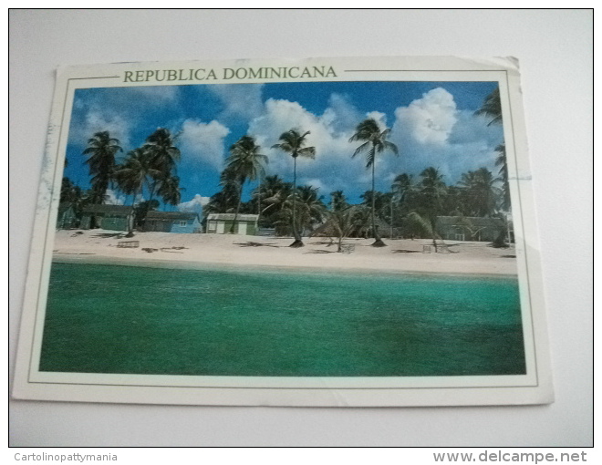 STORIA POSTALE  FRANCOBOLLI Republica Dominicana Isla Saona - Dominique