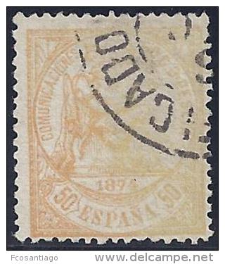 ESPAÑA 1874 - Edifil #143 Matasellos Certificado - Used Stamps