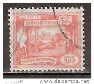 Timbre Myanmar (Birmanie) Y&T N° 61, Oblitéré. Cote 0.15 € - Myanmar (Birma 1948-...)