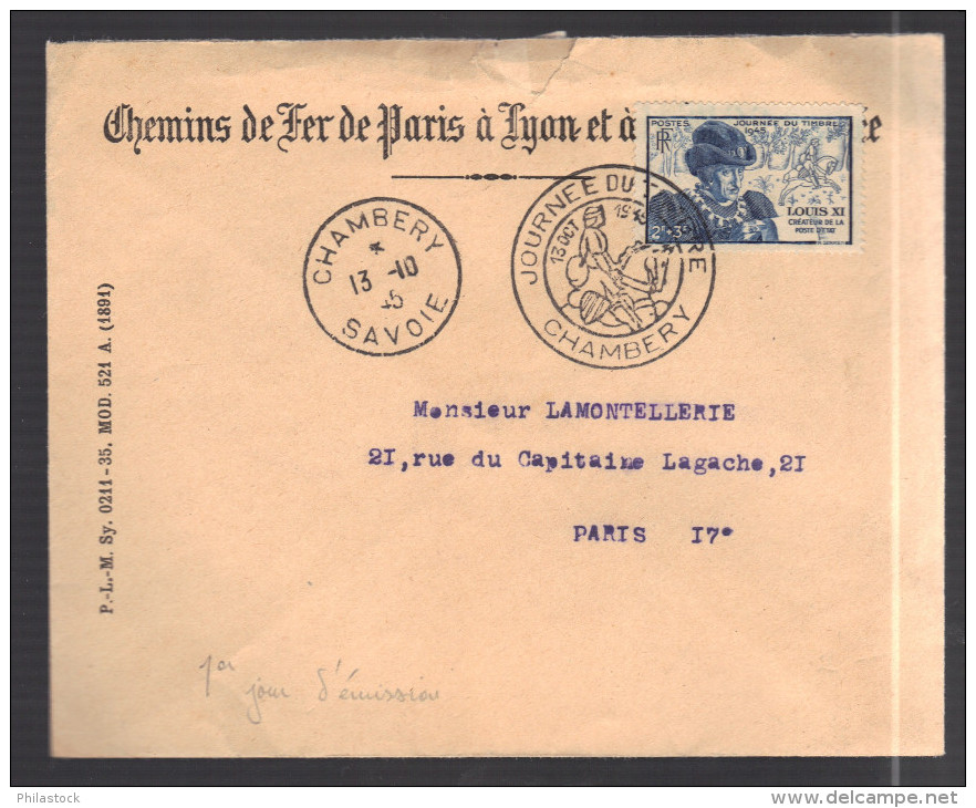 FRANCE 1945 N° 743 Obl. S/Lettre FDC - ....-1949